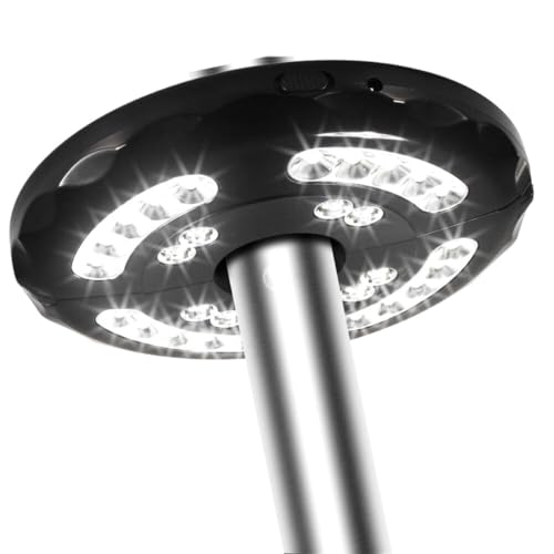 Artibetter Luces Recargables para Sombrillas de Patio con Leds y Tres de Iluminación para Camping y Uso Negro