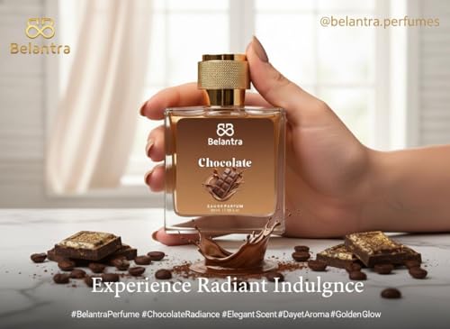 Image of Chocolate Eau De Parfum - 50ml | Long-Lasting Unisex Fragrance with Sweet Chocolate & Vanilla Notes Luxurious Gourmand Perfume for Men and Women