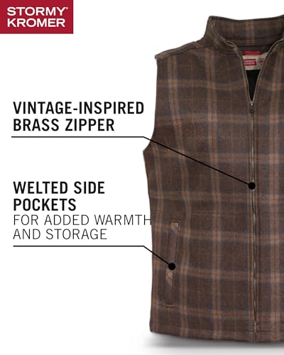 Image of Stormy Kromer The Ironwood Vest | Wool /Nylon Blend, Antique Brass Zipper, Unlined, Modern Cut, Slim Sleek Fit, Cut & Sewn in the USA