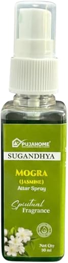 Pujahome Mogra Spray 50ml | Perfume Spray for Pooja Purpose | Non Alcoholic | Religious Mist | Air Freshener, Room Mist (...