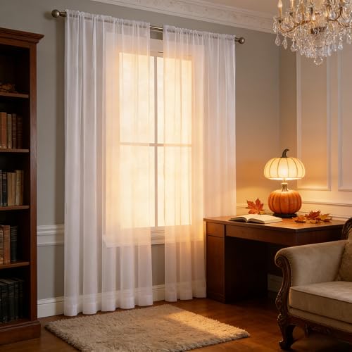 Voilage fenêtre pour bloquer soleil et créer séparation de pièce