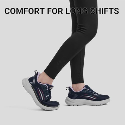 Image of Treesky Non Slip Work Shoes for Women, Restaurant & Kitchen Sneakers | Slip resistant soles, lightweight cushioning, breathable knit, removable insole, for nursing, food service & long shifts
