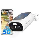 Picture of RICHCHO 2.4G/5G WiFi Camera for Home Security with Embedded Solar Panel, 2.5K Solar Security Camera Wireless Outdoor with Color Night Vision, 2-Way Talk, Siren,IP66, Cloud/SD, AI Detection, W/Alexa