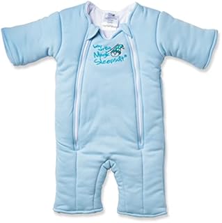 Baby Merlin's Magic Sleepsuit - 100% Cotton Baby Transition Swaddle - Baby Sleep Suit - Blue - 6-9 Months