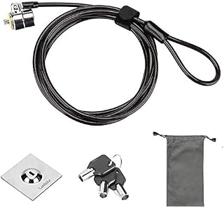 Loradar Laptop Cable Lock Hardware Security Cable Lock Anti Theft 3 Keys 6.7Foot