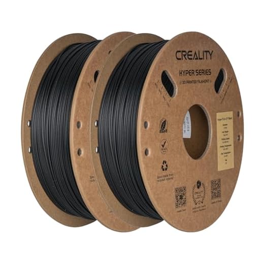 ⚡ Creality Carbon Fiber PLA Filament 1.75mm 2KG, Hyper PLA-CF for High-Speed Printing 50–300mm/s, Dimensional Accuracy +/- 0.03mm Accuracy,Fits for Most FDM 3D Printers(Black & Black 2-Pack)
