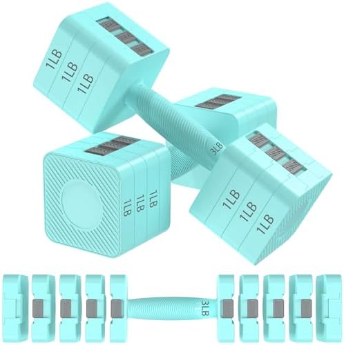 Hezeyferg 22LBS Adjustable Dumbbells Set, Hand Weights Sets with ...