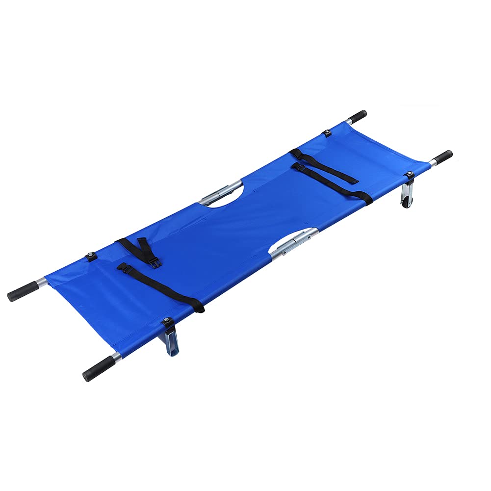 Stretcher Bed Emergency Stretcher,Stretcher,Folding Portable Stretcher,Emergency Medical Rescue Back Stretcher Portable Travel Size Patient Transport Stretcher for Hospital,Clinic,Home,Sport
