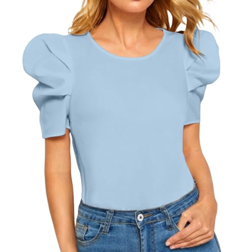 Basics tee shirts décontracté fluide à manches courtes pour un look tendance