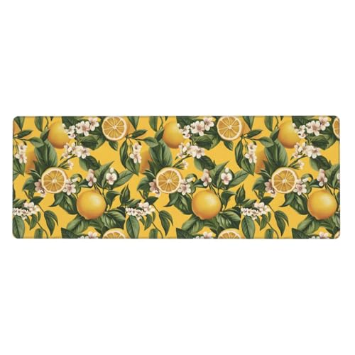 Tapis de souris imprimé citron jaune pour égayer votre bureau d'ordinateur