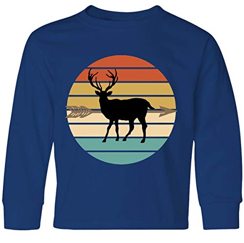 inktastic Bowhunting Archery Deer Retro Sunset Youth Long Sleeve T-Shirt Youth Medium Royal Blue 378e4