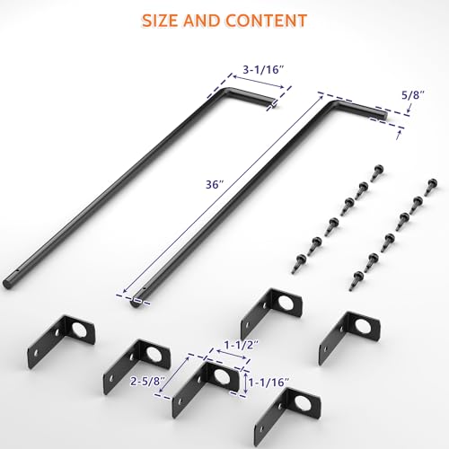 Image of SKYSEN 2 Pack 36 inch Cane Bolts for Gates, Gate Drop Rod, Gate Stopper- Ultra Drop pin Dia of 19 /32 inch- Heavy Duty gate Bolt- Wood & Vinyl Fence gate Hardware