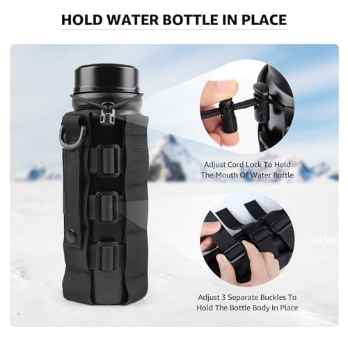 Image of Water Bottle Holder Molle Pouch Carrier,Tactical Water Bottle Pouch,Mesh Water Bag Water Bottle Holder For Bike,Tactical Molle Water Bottle Pouch,Water Bottle Holder Carriers for Walking（Multi Colors）