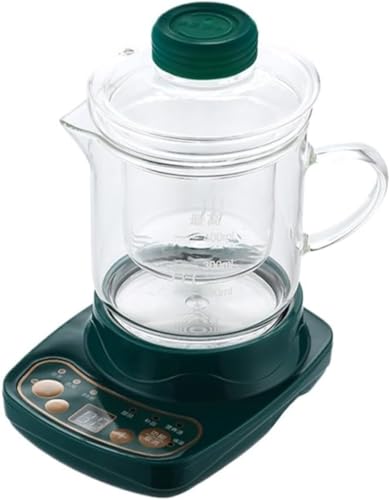 Biizhe 養生電気マグカップ。オフィス・家庭用。小型で煮茶煮粥可。宿舎の神器。ガラス電気ケトルポット。保温・空焚き防止。二重構造。火傷防止。おしゃれなデザイン(透明)