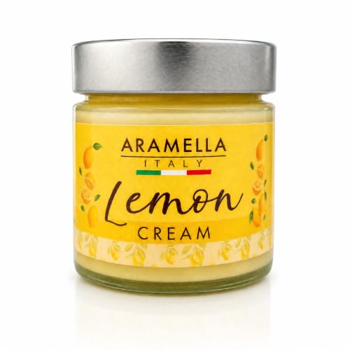 Aramella Gourmet Italian Lemon Cream – 7.05 oz (200g) – Made in Italy – No Artificial Colors, Flavors or Palm Oil
