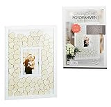 hochzeitsdeko holz herz MDF/Holz Gästebuch Hochzeit als als Bilderrahmen mit Holzherzen