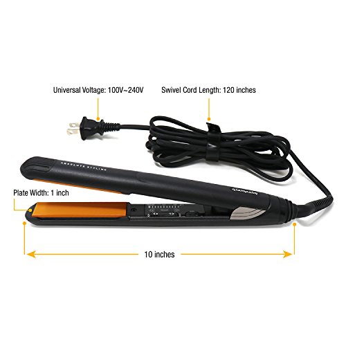 Glampalm Vibrato Pro Hair Straightener, 1 Inch Ceramic Flat Iron #TOP6