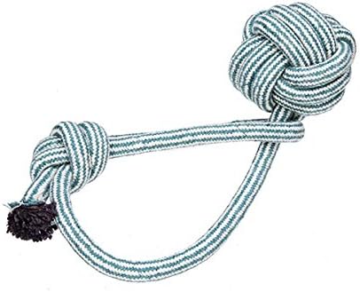 Stripe Cotton Knitted Long Tail Ball Tug Toy for Pets Dogs Cats
