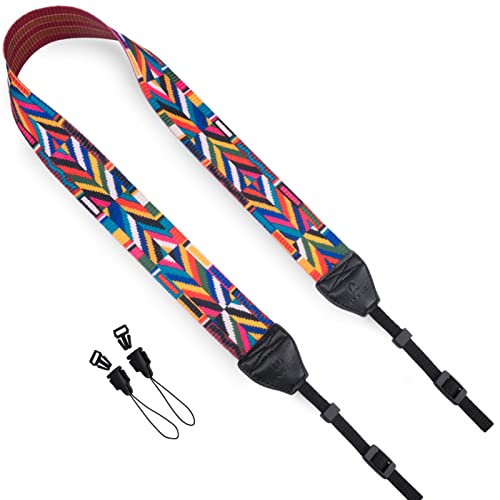 Wolven Camera Neck Shoulder Belt Strap Compatible With All Dslr/Slr/Men/Women Etc, Multi-Colored #TOP4