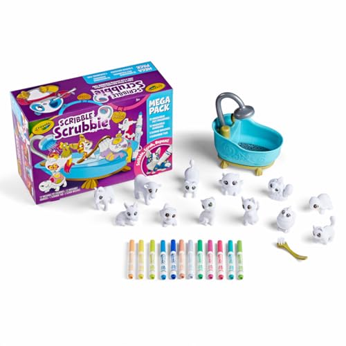 image for Crayola Scribble Scrubbie Pets Mega Set (25+ pcs), Reusable Pet Care T