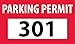 National Marker Parking Permit, Bumper, RED, (PP11D)