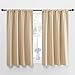 NICETOWN Blackout Room Darkening Curtains - Home Decoration Light & Noise Reducing Thermal Insulated Window Draperies with Rod Pocket Top (Biscotti Beige, Set of 2, 42 inches Wide x 45 inches Long)
