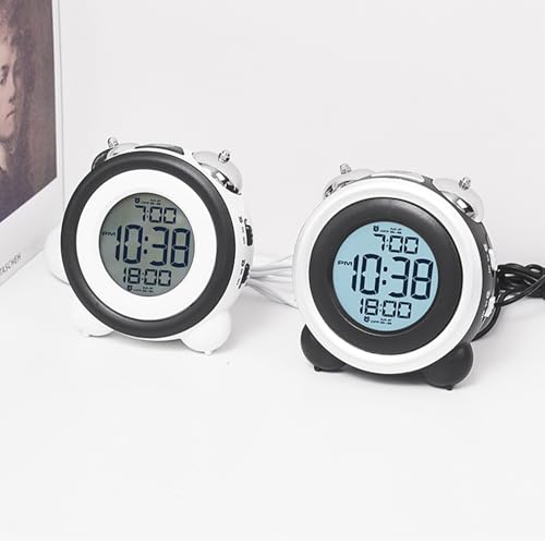 Reloj despertador antisueño profundo con alertas vibratorias y alarmas programables 3