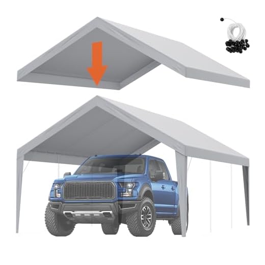 Best products triple umbrella canopy cover VEVOR 13x20 ft Carport Replacement Canopy