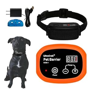 Indoor Pet Barrier for Dogs, Wireless Indoor Electric Fence, Pet Gate, Keeps Areas Off Limits, Dog Fence Waterproof/Rechargeable Training Collar (1 Dogs System)