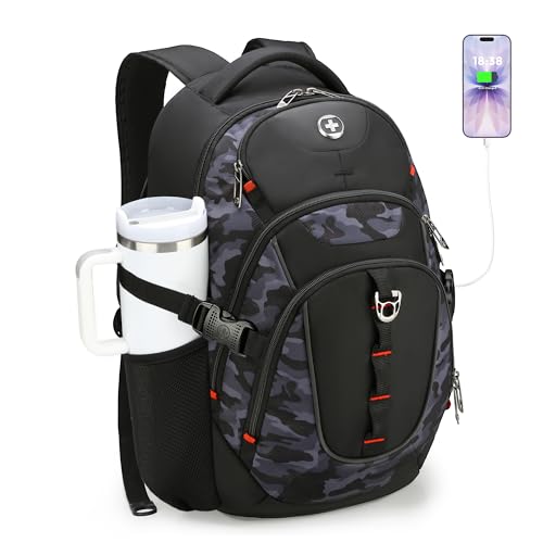 Swissdigital Design Laptop Backpack USB Charging Port,