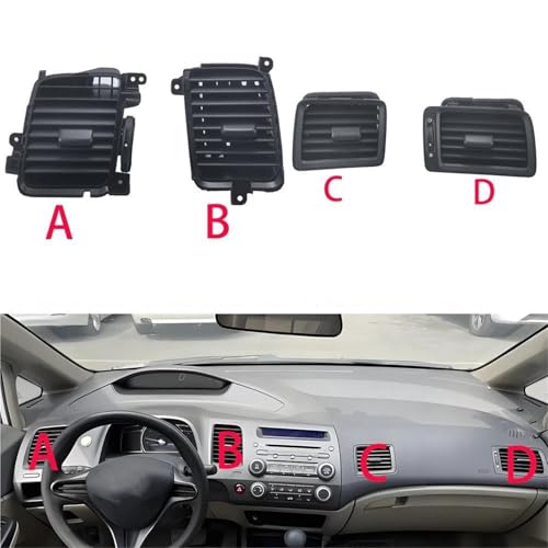 Accessoires grille climatisation voiture Civic 2006-2011 ventilation - 2