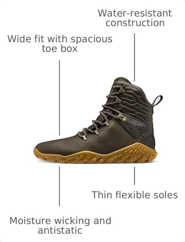 Image of Vivobarefoot Tracker Forest Esc, Mens Off-Road Hiking Boot With Barefoot Sole