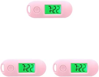 Reloj electrónico digital con función luminosa, portátil y práctico, regalo ABS, reloj de bolsillo electrónico digital, agujero para colgar, color verde