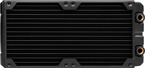 Corsair Hydro X Series, XR5 Radiateur de 280 mm (Doubles Fixations Ventilateur de 140 mm, Installation Facile, Construction en Cuivre Premium, Guides de Vis de Ventilateur Inclus) Noir