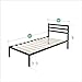 ZINUS Mia Metal Platform Bed Frame with Headboard, Wood Slat Support, No Box Spring Needed, Easy Assembly, Twin ,Black