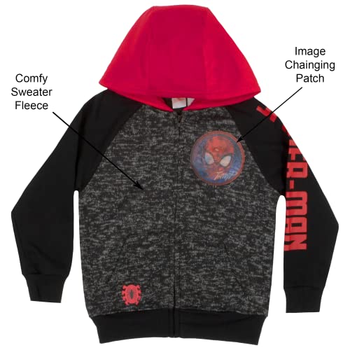 Marvel Spiderman Boys 3 Piece Fleece Pants Set, Spider-Man Zip-Up Hoodie, T-Shirt, And Pants 3-Pack Bundle Set (Black/Grey/Red, Size 3T) #TOP3