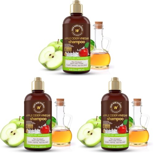 WOW Skin Science Apple Cider Vinegar Shampoo 16.9 oz (Pack of 3)