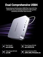 MINIS FORUM AI X1 Pro Mini PC, AMD Ryzen AI 9 HX 470 (12C/24T, bis zu 5,2 GHz), AMD Radeon 890M, 32GB DDR5 RAM, 2TB PCIe 4.0 SSD, Quad 4K Display HDMI/DP/USB4x2, Dual 2,5G LAN, Wi-Fi7, BT5.4, OCuLink – Ansicht 7