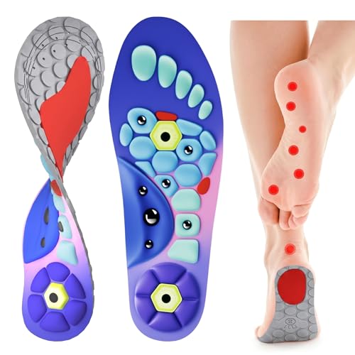 Image of Orthopedic Acupressure Insoles for Men & Women, Reflexology Massage Foot Insoles for Pain Relief, Comfortable Support for Daily Use (New Blue, S(Men 4-7 /Women 5-8))