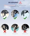 Karmus Rearview Mirror Phone Holder for Car, Rear View Mirror Phone Holder, Rotatable and Retractable Car Phone Holder Mount, Car Truck Essentials Accessories Compatible with All Cell Phones