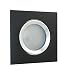 Produktbild LED Einbaustrahler Einbaurahmen Einbaulampe Deckenleuchte Lampe Spot Einbauleuchte Einbauspot GU10 Deckenspot Deckenstrahler Deckenlampe 230V Rahmen SMD COB Rund Eckig aus der Serie Alu GIRA (s) (eckig/schwarz/gebürstet) inkl. LM-5 ( 7 Watt TEDI ) (kaltweiss)