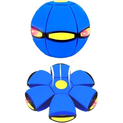 Bola mágica Que rebota Metaball: Bola saltarina 2 en 1 para niños, platillo Volador con 6 Luces, Forma Dual Intercambiable para Juegos Familiares