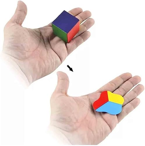 Trucos de magia Cubo aplanado Cubo divertido en cubo plano que aparece fácil juguete mágico accesorios