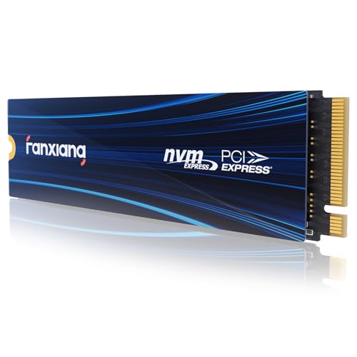 fanxiang NVMe SSD 500GB, M.2 PCIe Gen4x4 Gaming Solid State Laufwerk mit SLC Cache, 6300MB/s Lesen, Interne Festplatte für PC PS5 Laptop Datenübertragung S880E