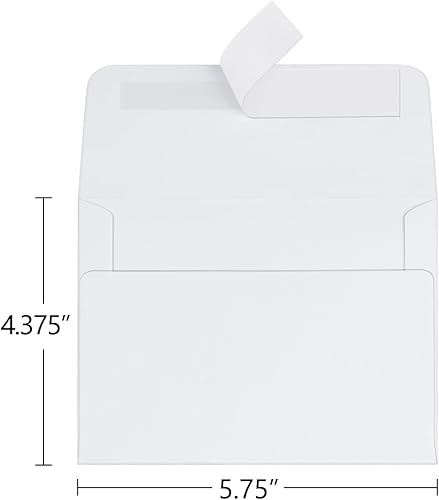 Miniatura 2 de Paquete de 100 sobres de papel blanco A2 para despegar y sellar, sobres de invitación para bodas, RSVP, fotos, tarjetas de felicitación, baby