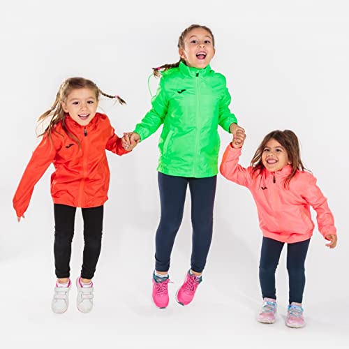 Joma Wasserdichte Regenjacke mit Kapuze, 6XS - 3XL - Windjacke mit Seitentaschen und Elastischen Bündchen - Iris