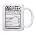 Engineering Gifts Engineer Nutritional Facts Label Science Math Gift Coffee Mug Tea Cup White