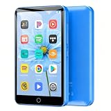 Lettore MP3 Diofox da 80GB con Bluetooth e WiFi, touchscreen da 4,0 pollici, 1080P, 2000mAh, lettore MP3 MP4 Android, Spotify, Amazon Music, Deezer, Play Store, lettore musicale digitale HiFi (Blu)