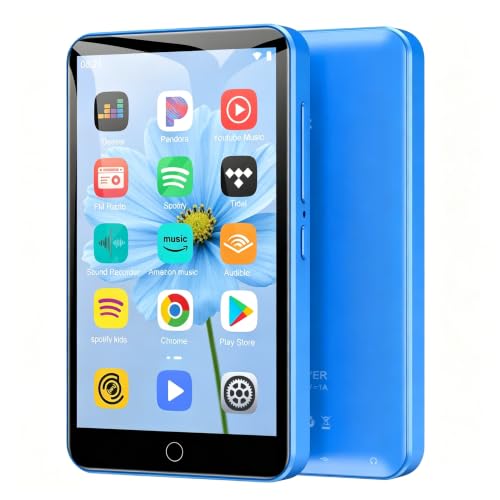 Reproductor MP3 Diofox 80GB con Bluetooth y WiFi, Pantalla táctil de 4.0 Pulgadas, 1080P, 2000mAh, Reproductor MP3 MP4 Android, Spotify, Amazon Music, Deezer, Play Store, Reproductor de música HiFi