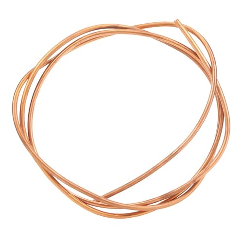 Copper Tube, 2m Long Copper Flexible Coil 6mm OD 5mm ID As Refrigeration Tube Coil for Refrigerator Freezer Air Conditioner